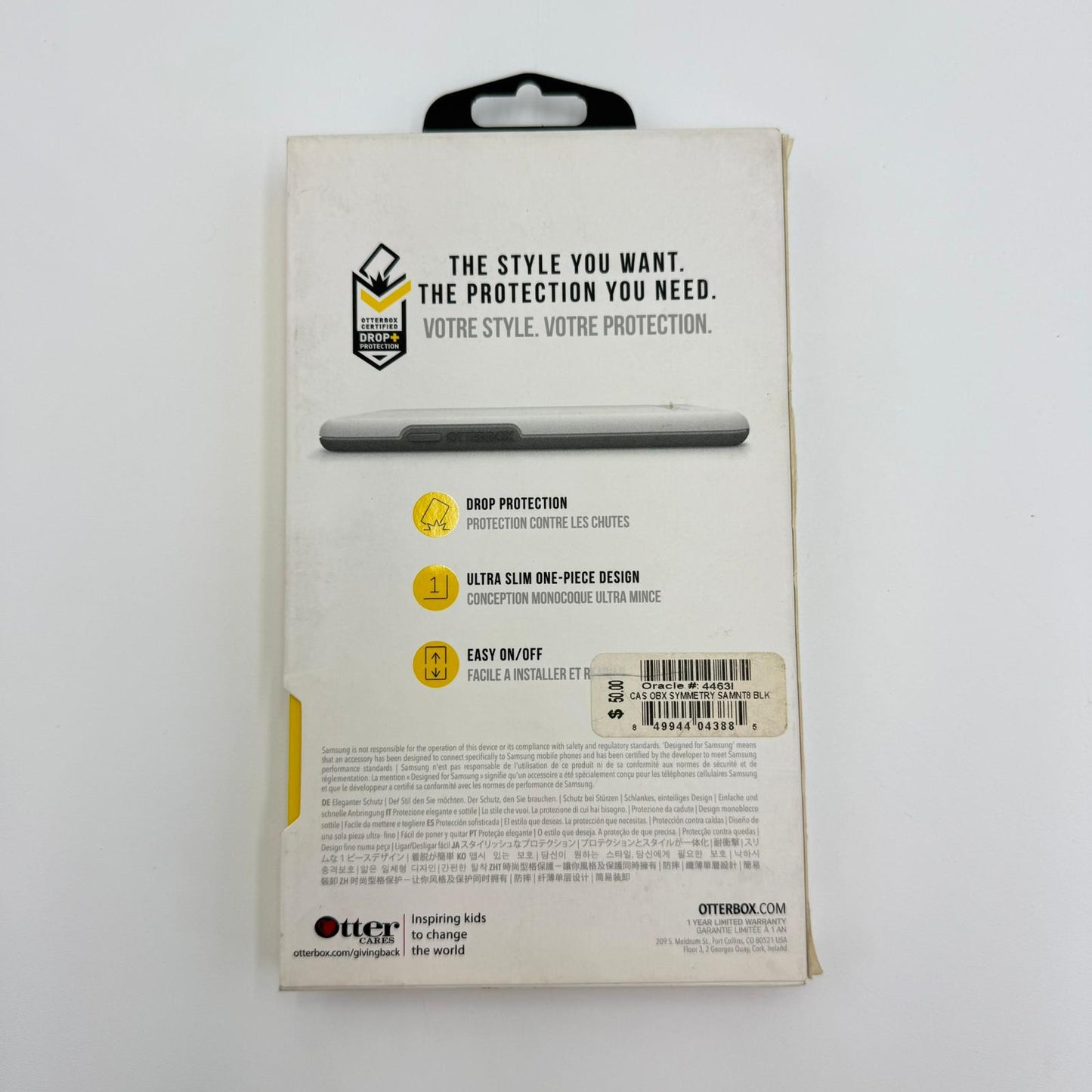 OtterBox Symmetry Samsung Galaxy Note 8 Phone Case Black
